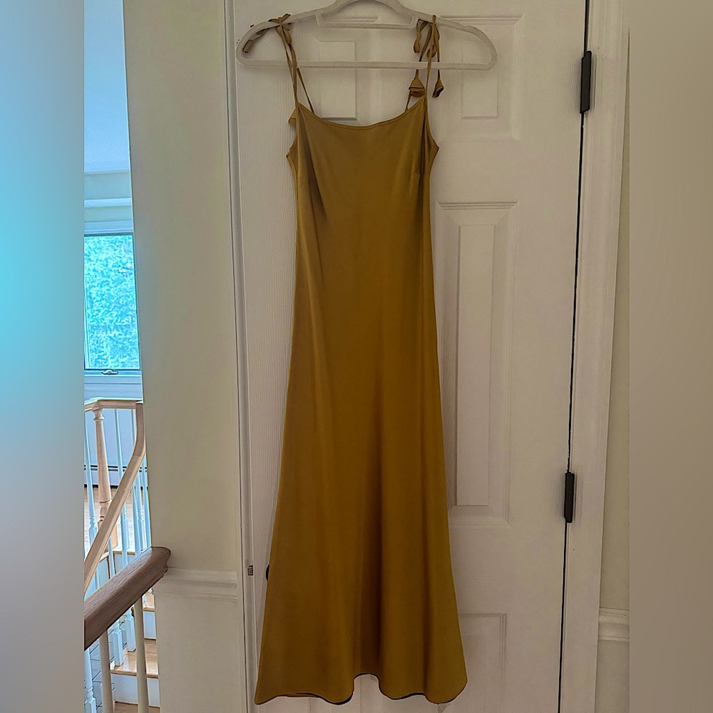 Silk Midi Dress REVERSIBLE💙💛